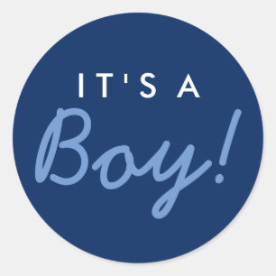 Het is een Sticker van een Baby shower jongen - Na