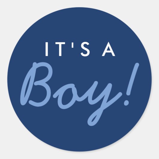 Het is een Sticker van een Baby shower jongen - Na (Voorkant)