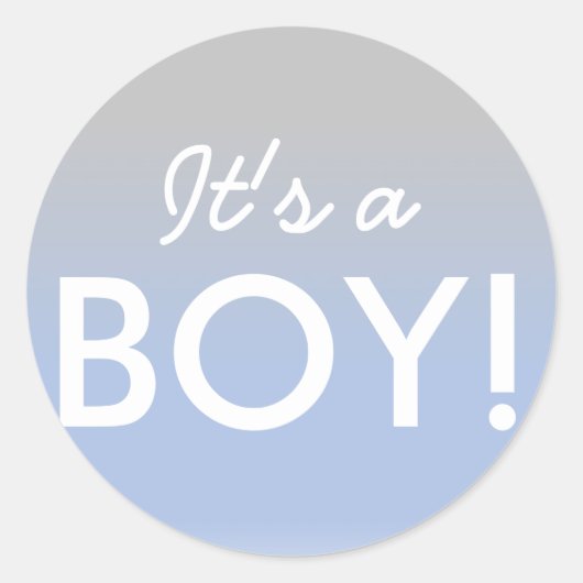 Het is een Sticker van het Baby shower van Boy Omb (Voorkant)