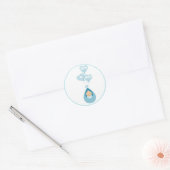 Het is een Sticker van het Baby shower van een jon (Envelop)