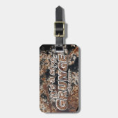 Het is een stijl GRUNGE Rusty Letters Bagagelabel (Voorkant verticaal)