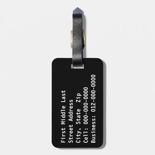 Het is een stijl GRUNGE Rusty Letters Bagagelabel (Achterkant verticaal)