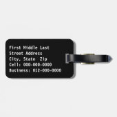 Het is een stijl GRUNGE Rusty Letters Bagagelabel (Achterkant horizontaal)