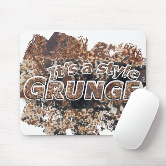 Het is een stijl GRUNGE Rusty Letters Muismat (Met muis)