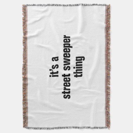 het is een straatveger ding deken (Voorkant Verticaal)