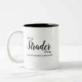 Het is een Strader Ding... tweetone koffie Mok (Links)