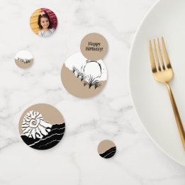 Het is een strand verjaardagsfeestje confetti