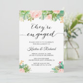 Het is een Succulent Cactus Floral Verloving Aankondiging (Staand voorkant)