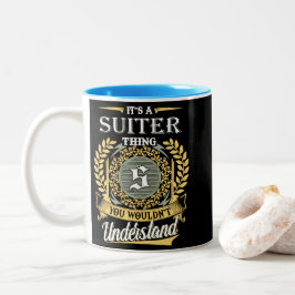 Het is een Suiter-ding dat je niet kunt begrijpen Tweekleurige Koffiemok