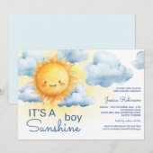 Het is een Sunshine Boy Baby Shower Kaart (Voorkant / Achterkant)
