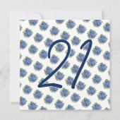 Het is een Surprise 21st verjaardagsfeestje Blue H Kaart (Achterkant)