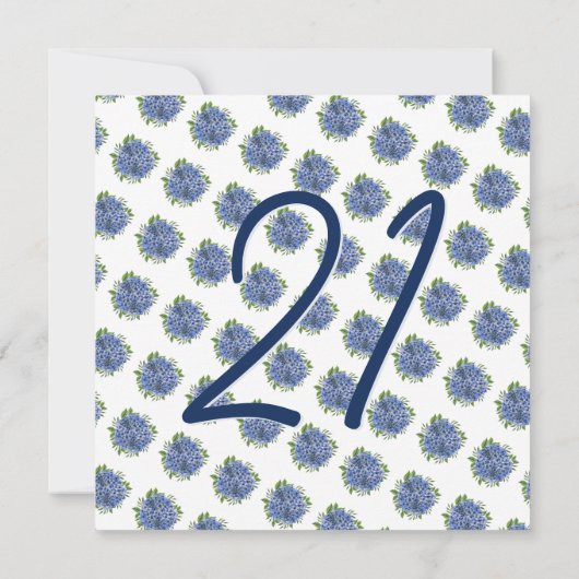 Het is een Surprise 21st verjaardagsfeestje Blue H Kaart (Achterkant)