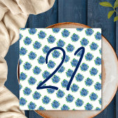 Het is een Surprise 21st verjaardagsfeestje Blue H Kaart