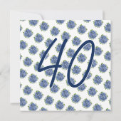 Het is een Surprise 40th Birthday Party Blue Hydra Kaart (Achterkant)