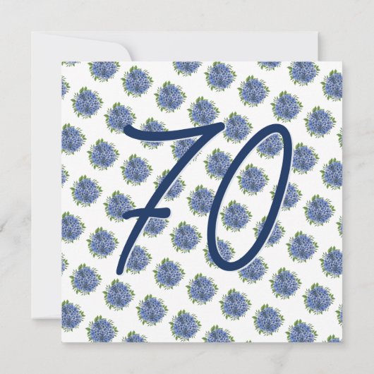 Het is een Surprise 70th Birthday Party Blue Hydra Kaart (Achterkant)