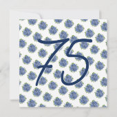 Het is een Surprise 75th Birthday Party Blue Hydra Kaart (Achterkant)