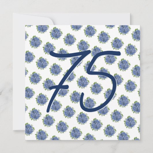 Het is een Surprise 75th Birthday Party Blue Hydra Kaart (Achterkant)