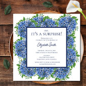 Het is een Surprise 75th Birthday Party Blue Hydra Kaart