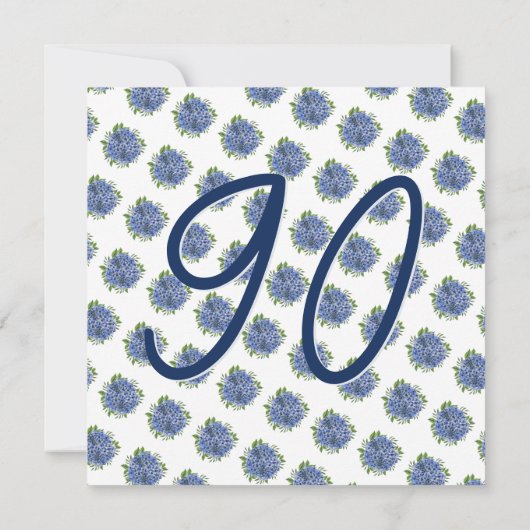 Het is een Surprise 90th Birthday Party Blue Hydra Kaart (Achterkant)