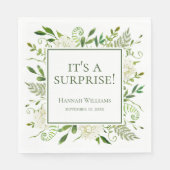 Het is een Surprise White Hydrangeas Baby shower Servet (Voorkant)