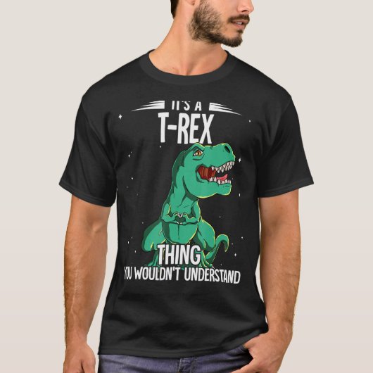 Het is een T-rex-ding T-rex T-shirt (Voorkant)