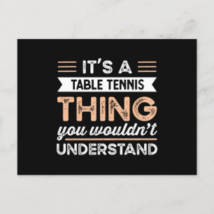 Het is een Tafeltennis Ding Functie ping pong Cade Briefkaart