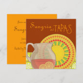 Het is een Tapas Party. Happy Fiesta-uitnodiging Kaart (Voorkant / Achterkant)