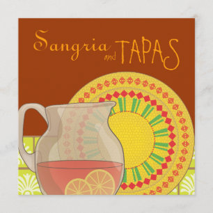 Het is een Tapas Party. Happy Fiesta-uitnodiging Kaart
