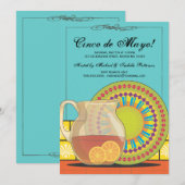 Het is een Tapas Party. Happy Fiesta-uitnodiging Kaart (Voorkant / Achterkant)