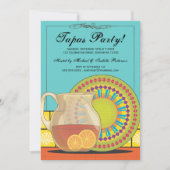Het is een Tapas Party. Happy Fiesta-uitnodiging Kaart (Voorkant)