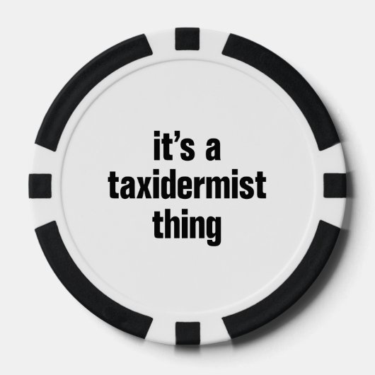 het is een taxidermistische zaak poker chips (Voorkant)