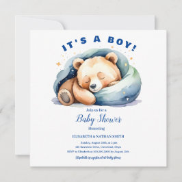 Het is een Teddy Bear Baby shower aankondiging