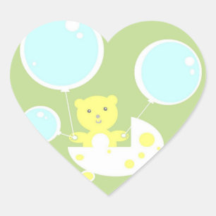 Het is een Teddy Bear Baby shower Hart Sticker