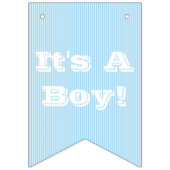 Het is een Teddy Bear Blue Stripes Baby shower Vlaggetjes (Tweede vlag)
