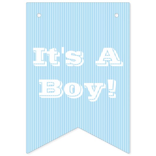 Het is een Teddy Bear Blue Stripes Baby shower Vlaggetjes (Tweede vlag)