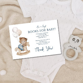 Het is een Teddybeer & Ballonnen Breng een boek Informatiekaartje