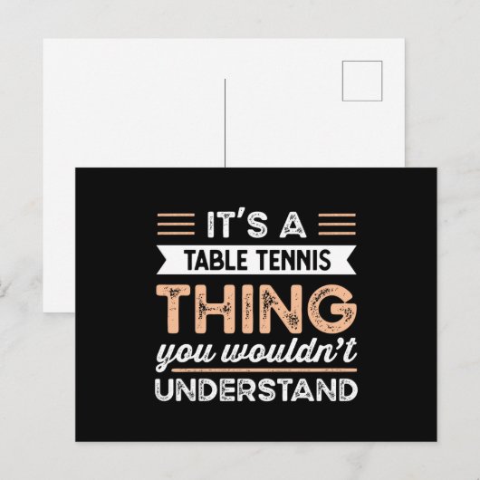 Het is een Tennis Thing Funny ping pong Gift Briefkaart (Voorkant / Achterkant)