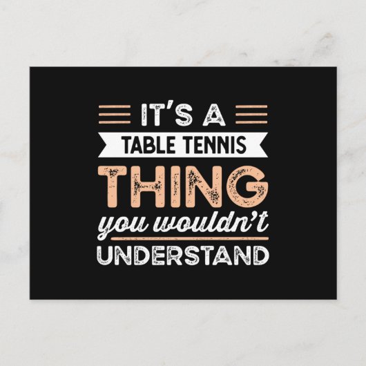 Het is een Tennis Thing Funny ping pong Gift Briefkaart (Voorkant)