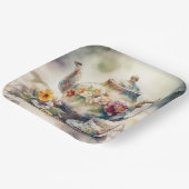 Het is een theefeest papieren bordje (Gebogen)