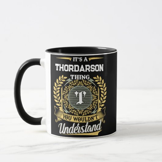 Het is een THORDARSON-ding dat je niet zult begrij Mok (Links)