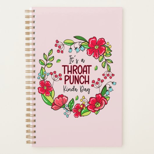 Het is een Throat Punch Kinda Dag Planner (Voorkant)