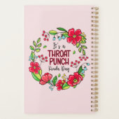 Het is een Throat Punch Kinda Dag Planner (Achterkant)