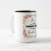 Het is een Throat Punch Kinda Dag Tweekleurige Koffiemok (Voorkant links)