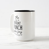 Het is een Throat Punch Kinda Day Two-Tone Koffee Tweekleurige Koffiemok (Voorkant links)