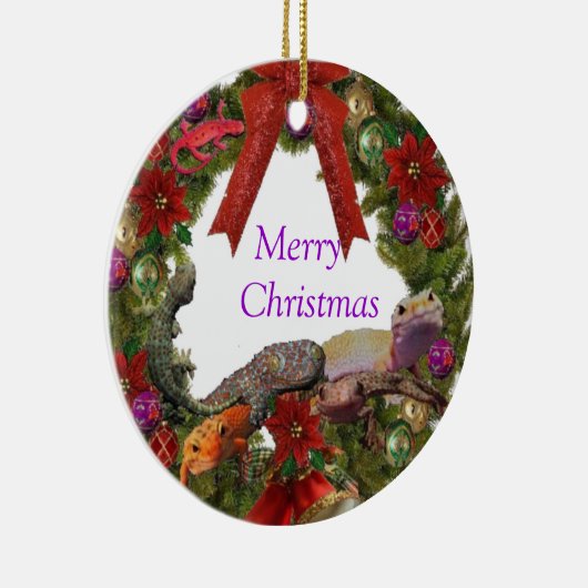 Het is een Tokay Kinda Holiday Tree Ornament (Rechts)