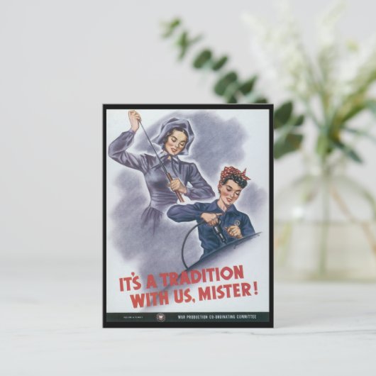 Het is een traditie in de Tweede Wereldoorlog Briefkaart (Staand voorkant)
