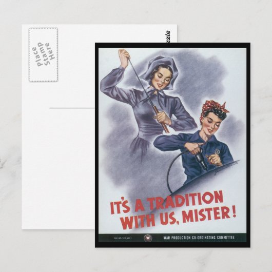 Het is een traditie in de Tweede Wereldoorlog Briefkaart (Voorkant / Achterkant)