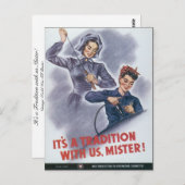 Het is een traditie met ons, meneer! briefkaart (Voorkant / Achterkant)