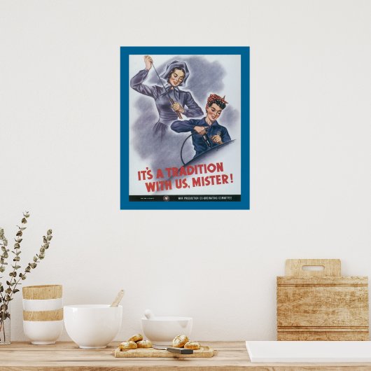 Het is een traditie met ons, meneer! poster (Keuken)