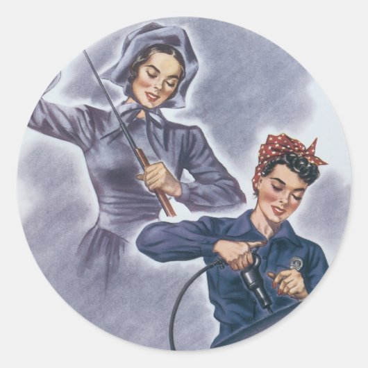 Het is een traditie met ons, meneer! ronde sticker (Voorkant)